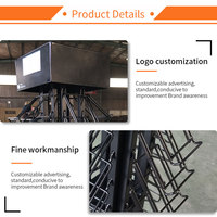 Présentoir exclusif pour carreaux et échantillons de quartz veiné marron, avec plateau en pierre et cadre creux rotatif
