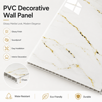 Panneau mural imperméable en PVC marbré moderne pour la décoration intérieure de la salle de bain et de la cuisine