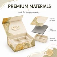 Caja de Regalo Magnética de Cartón Rígido de Lujo, Reciclable, con Impresión Personalizada, para Empaque de Sets de Cosméticos y Cuidado de la Piel de Alta Gama