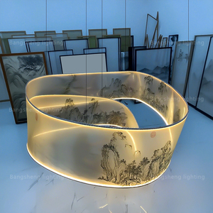 Long défilement de <span class=keywords><strong>ruban</strong></span> léger en soie de bureau de vente moderne d'intérieur personnalisé pour le salon de villa avec la base E26 - Product Image 3