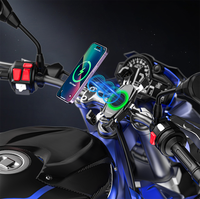 360 verstellbarer Fahrrad-Motorrad-Telefon halter mit 15-W-Wireless-Ladegerät Neues Design Lade halterung für Motorrad zubehör