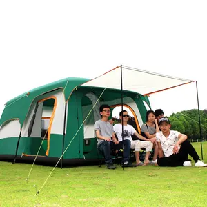 4 인 대형 럭셔리 패밀리 4 계절 텐트 야외 대형 방풍 캠핑 텐트