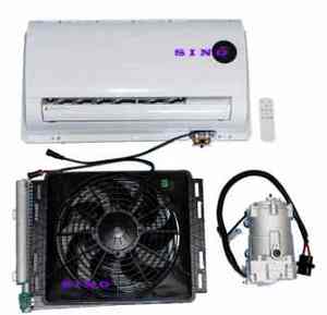 คอมเพรสเซอร์แอร์ไฟฟ้า 12V สำหรับรถบรรทุก เครื่องปรับอากาศจอดรถ ชุดอุปกรณ์อัตโนมัติสำหรับรถแทรกเตอร์  แบบมัลติฟังก์ชั่นสำหรับห้องโดยสาร ใช้แบตเตอรี่ - Product Image 5