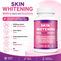 Comprimés de glutathion OEM pour éclaircir la peau, formule 8000 mg, 60 comprimés, atténuation des taches brunes, hyperpigmentation, complément alimentaire oral