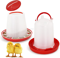 Mangeoire à poulet suspendue de 1,5 kg et abreuvoir de 1,5 L, ensemble de mangeoire et d'abreuvoir automatiques en plastique pour volailles
