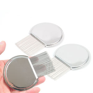 Fabricant de peigne à puces en acier inoxydable à dents serrées peigne personnalisé pour enlever les lentes des animaux domestiques peignes pour enlever les <span class=keywords><strong>poux</strong></span> et les lentes - Product Image 4