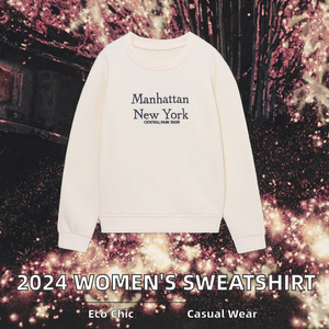 Women's 2024 Summer <b>Sweatshirt</b> Elegant Slim Fit Long Sleeve with Retro Casual Letter <b>Embroidery</b> Breathable Stylish - Product Image 2