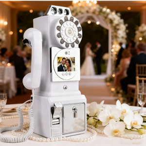 आधुनिक विंटेज ऑडियो गेस्टबुक इलेक्ट्रॉनिक वेडिंग ऑडियो गाइड के साथ वीडियो के साथ वीडियो के साथ वीडियो के साथ - Product Image 1