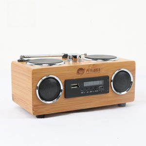 Haut-parleur portable en bois de bambou Bluetooth sans fil Mini FM rechargeable Boîte à musique sonore Haut-parleur avec <span class=keywords><strong>radio</strong></span> Bois de bambou Cadeau - Product Image 1