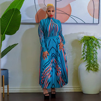 Offre Spéciale deux pièces ensemble femmes vêtements Unique Art imprimé plissé à manches longues t-shirt et grande jupe balançoire 2 pièces jupe ensembles