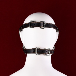 หน้ากากหนังรัดปากแบบเฟติช อุปกรณ์พันธนาการศีรษะ BDSM เกมเซ็กส์ บทบาทสมมติ หน้ากากพันธนาการ ของเล่นเซ็กส์สำหรับผู้ใหญ่ ผู้ผลิตขายส่ง - Product Image 6