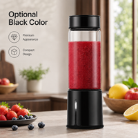 Mixeur portable multifonctionnel 450 ml rechargeable par USB, avec tasse en verre et mini-presse-agrumes en acier inoxydable, idéal pour la cuisine et la maison – Vente directe usine