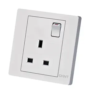 chint mccb 1-gang 1-way DP switch with 1-gang 3-pin socket 13A 250V for bedroom