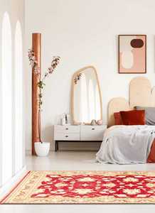 พรมขนสัตว์ถักนิตติ้งแบบโบราณ3'1 "x 5'3" พรมปูพื้นแบบดั้งเดิมสำหรับวัยรุ่นห้องนั่งเล่นที่กำหนดเองได้สำหรับการตั้งแคมป์สวดมนต์ปิกนิก - Product Image 5