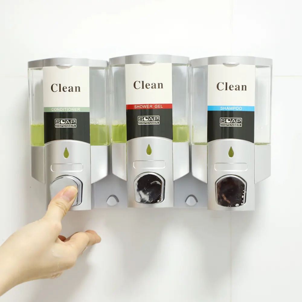מפעל OEM סבון Dispenser 3 ב 1 שמפו למקלחת קיר מטבח סבון Dispenser חדש 2023