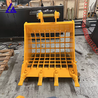 Broyeur de racines et de pierres pour excavatrice de 18 tonnes, modèle Skeleton Bucket Riddle Bucket, pour défrichement et élimination des racines et des pierres, garantie CE 12 mois