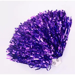 25G Dance Vinyl Klatergoud Pull Bow Cheer Leading Pom Poms Cheer Leading Dance Hand Flower