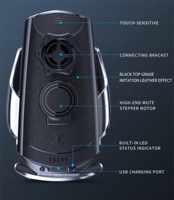 Smart Products 2025 Chargeur de voiture sans fil à charge rapide 15W avec support pour téléphone Écouteurs compatibles iPhone 15 Pro Max 16 14 13 12