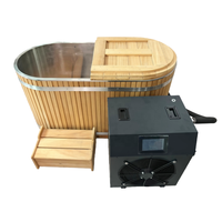 Baignoires de trempage à froid modernes en acier inoxydable Abachi, baril ovale en bois, qualité spa, baignoire de bain de glace en bois – Vente en gros usine HUAXI