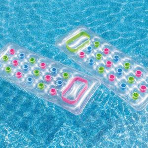 Materassino Gonfiabile 188x71 Cm Trasparente con 18 Fori Colorati, Sdraio per Piscina - Product Image 4