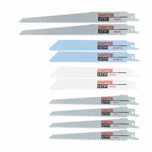 NEWONE Lames de scie alternative 10pcs Outil électrique Jeu de lames de scie pour la coupe du bois, du métal et du plastique Convient à Bosch Milwaukee