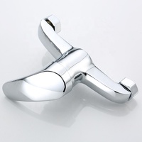 Robinet de douche mural simple et durable avec finition chromée et cartouche en céramique, ensemble de robinetterie de salle de bain moderne