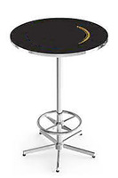 Table de bistrot pub classique en métal Table de bar de comptoir de restaurant avec repose-pieds Table ronde en métal personnalisée