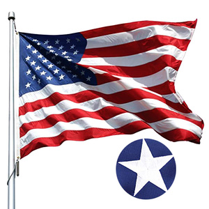 Commercio all'ingrosso personalizzato America Heavy Duty più lunga durata 3 x5ft USA bandiera americana ricamata di dimensioni diverse per uso esterno decorazione - Product Image 1