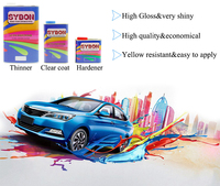 Peinture automobile 2K Laque transparente MS HS 1L/4L Résistante à la chaleur Peinture automobile couleur unie Revêtement transparent automobile pour la réparation de la carrosserie