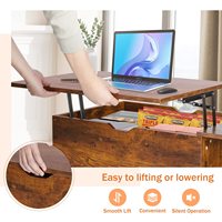 Table basse relevable avec compartiment de rangement caché table basse pliante