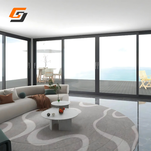 Puerta Corredera Interior de Doble Vidrio Templado con Marco de Aleación de Aluminio Insonorizado GS, Gran Vista - Product Image 1