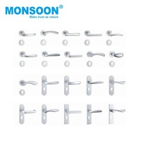 Poignée de porte moderne en bois MONSOON avec serrure à mortaise, ensemble de poignées à levier en acier inoxydable, poignée de porte tubulaire creuse avec installation facile