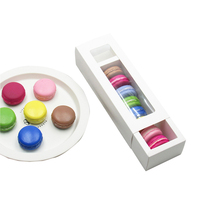 Boîte-cadeau à tiroir rose de luxe pour gâteau Macaron Art carton fenêtre mat laminé en relief pour sucre cosmétiques Sushi emballage
