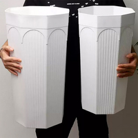 Pots de plantes en plastique en gros, texture blanche, grand pot de bonsaï, pot de fleurs de jardin