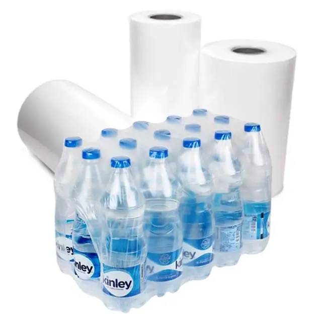 नमूना बियर पैक हीट श्रिंक 5 गैलन पानी श्रिंक फिल्म प्लास्टिक पीई पॉलिमर बोतल पानी पेश करें
