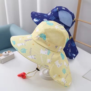 Chapeau de soleil <span class=keywords><strong>anti</strong></span>-<span class=keywords><strong>UV</strong></span> pour enfants, <span class=keywords><strong>casquette</strong></span> bob avec sifflet pour filles et garçons, protection cou et oreilles, idéal plage et activités extérieures - Product Image 1