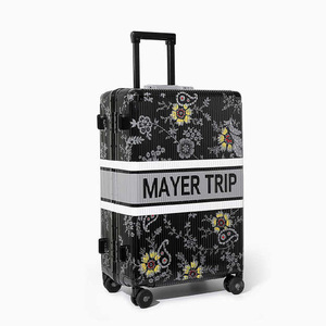 Valises GEMULIN personnalisées imprimées en couleur, grande capacité, tendance, 24 pouces, esthétiques, de luxe, uniques, avec roulettes - Product Image 3