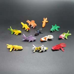 Peinture colorée DE PVC Dur Assorties Jouets Poisson Figurines En Plastique Jouet de Poisson