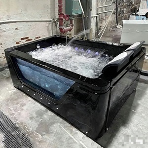 Baignoire <span class=keywords><strong>Spa</strong></span> Balnéo Moderne en Acrylique pour <span class=keywords><strong>2</strong></span> <span class=keywords><strong>Personnes</strong></span>, Grande, Intérieure, avec Débordement, Fonction Massage Américaine, Idéale pour Hôtels - Product Image 1