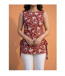 Women Cotton Floral Printed Short <b>Kurta</b> Comfortable Summer Ethnic <b>Top</b> Casual Daily Wear Traditional Style Bulk Wholesale - Product Image 2
