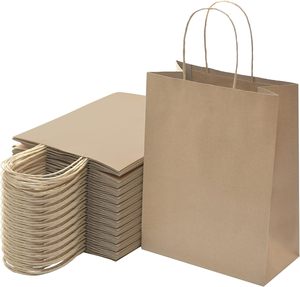 Bolsas de Papel Kraft Reciclado Ecológicas con Logotipo Impreso Personalizado, Asa Larga y Opciones de Grabado/Relieve - Product Image 4