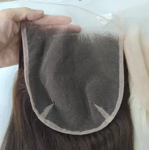 Frontal de encaje suizo transparente alineado con cutícula con línea de cabello prearrancada con cabello de bebé 4x4 5x5 6x6 Cierre de encaje HD
