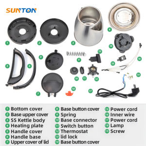 SUNTON meilleure qualité usine en gros ckd skd acier inoxydable 1,8 L bouilloire à bec verseur facile - Product Image 4