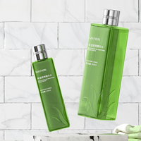 Flacon pompe conique de luxe vert en soie imprimée avec logo, 230 ml, 450 ml, pour shampoing et lotion cosmétique