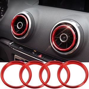 Copertura Anello Interno in Alluminio per Bocchetta Aria Condizionata Centrale Auto per <span class=keywords><strong>Audi</strong></span> A3 8V S3 2014-2019 <span class=keywords><strong>Q2</strong></span> 2017-2019 <span class=keywords><strong>Accessori</strong></span> Interni - Product Image 1
