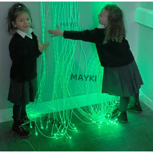 Equipo para Sala Sensorial, Cortina Sensorial de Fibra Óptica, Estimulación Visual Relajante, Cascada de Pared de Fibra Óptica LED con 100 Colas de Fibra - Product Image 3