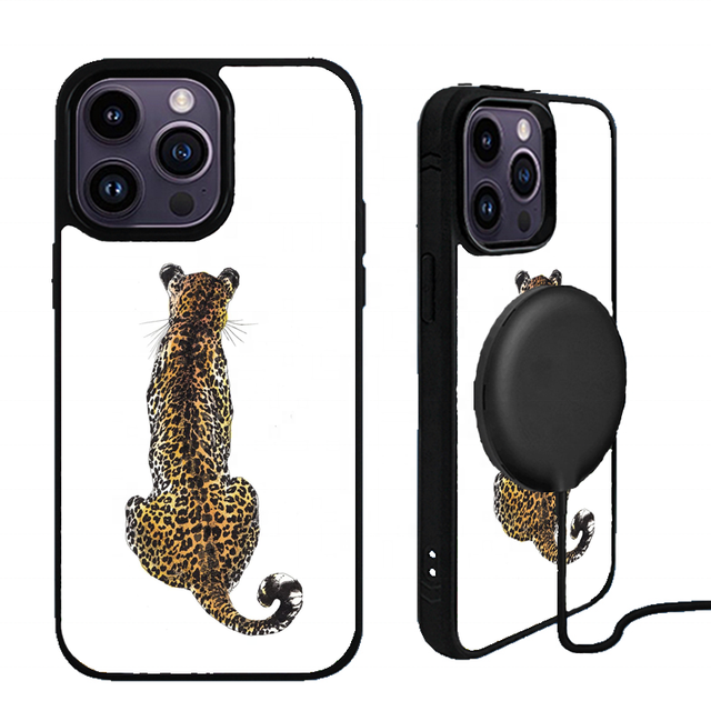 Strong Leopard Animal Pattern Magnetic Sublimation Phone Case for iPhone 16Pro Max 16E 17 17 Pro Custom Design