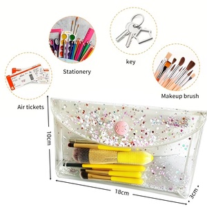 Nouveau design personnalisé forme taille paillettes sac cosmétique holographique sac à main bouton <span class=keywords><strong>rose</strong></span> or violet argent <span class=keywords><strong>eau</strong></span> paillettes sacs pochette - Product Image 2