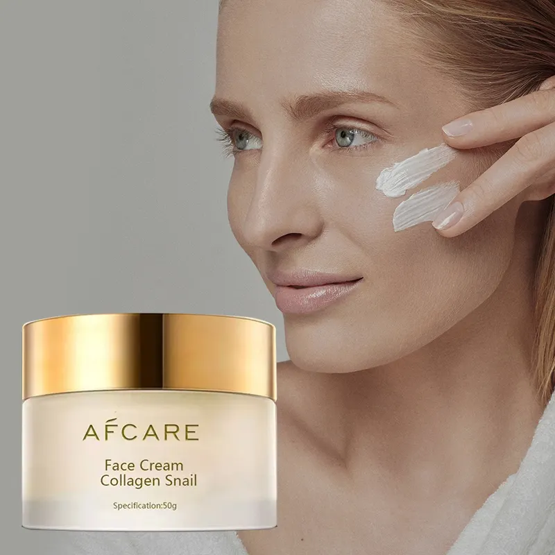 Kore kozmetik cilt ürünleri yüz kremi Anti-aging kollajen salyangoz 50ml altın yüz kremi kavanoz