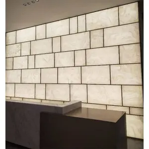Hojas de ónix acrílico, piedra translúcida decorativa para paredes